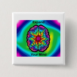 Expand Your Mind 2 Inch Square Button