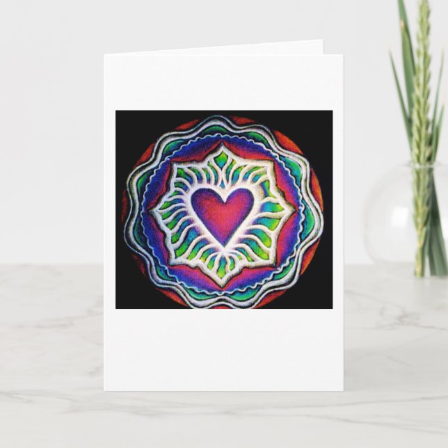 Expanding Heart Mandala Card (Front)
