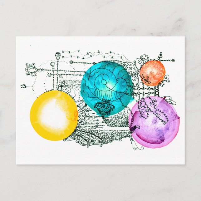 Expanding Multiverse Fine Art Postcard (Front)