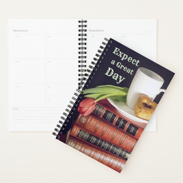 "Expect a Great Day"  Coffee Personal Journal Planner (Display)