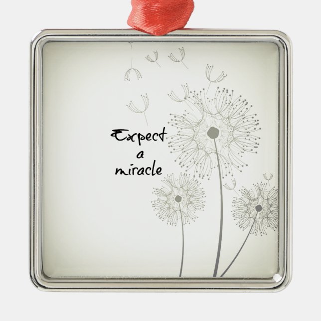 Expect a Miracle Inspirational Metal Ornament (Front)