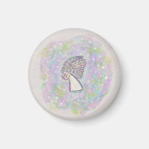 Expect Good Things Angel Art Custom Magnets