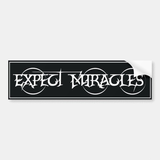Expect Miracles bumper sticker recovery sobriety (Front)