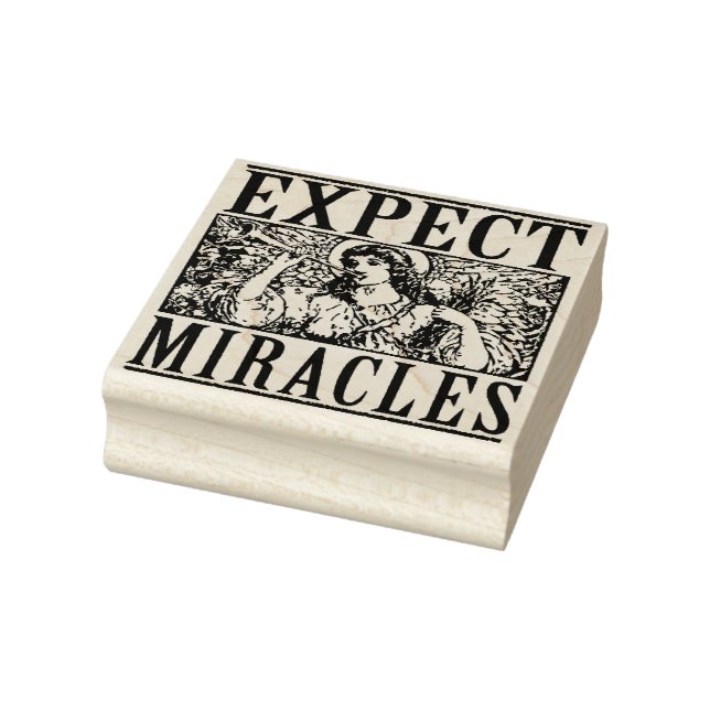 Expect Miracles mounted rubber stamp 2.5" (Stamp)