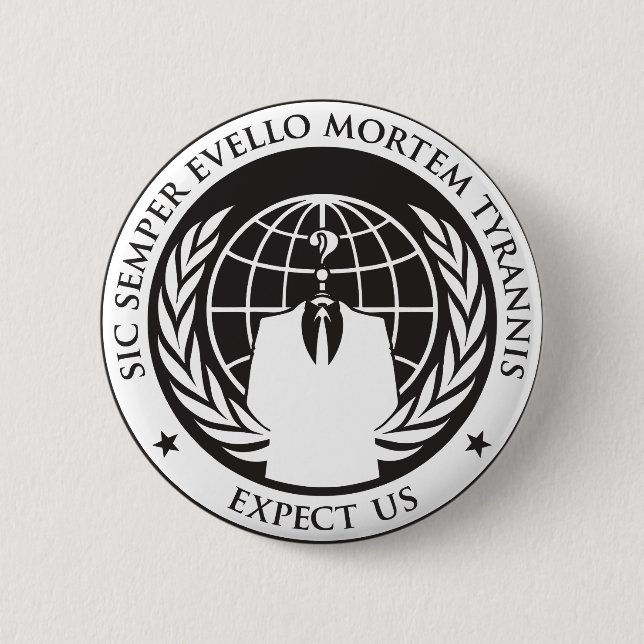 Expect us 2 inch round button (Front)