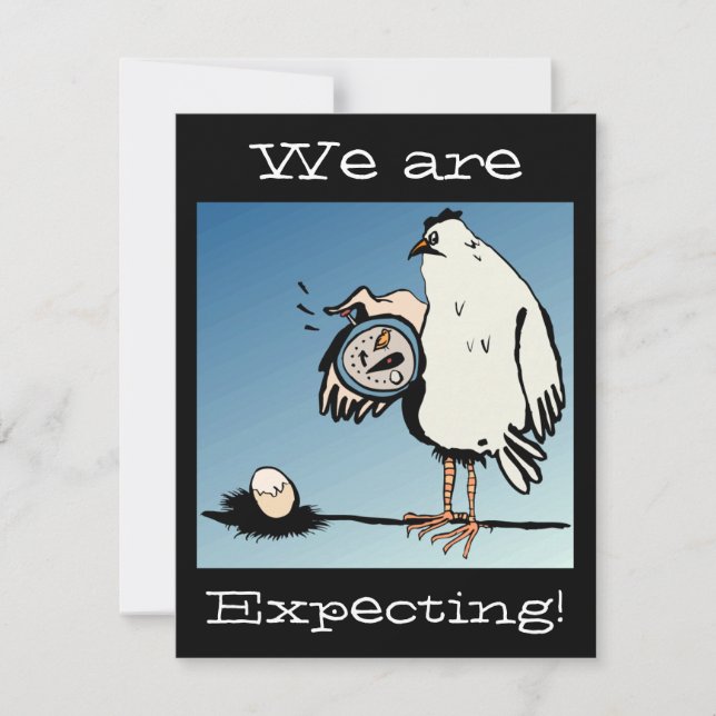 Expectant Chicken Baby Announcement (Front)