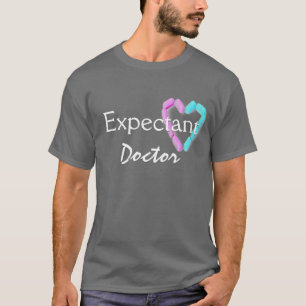 Expectant Doctor In Dark Grey T-Shirt