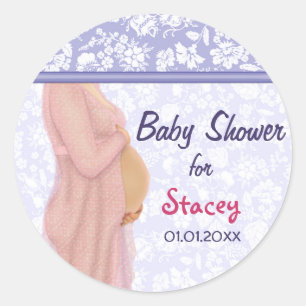Expectant Dreams Baby Shower Classic Round Sticker