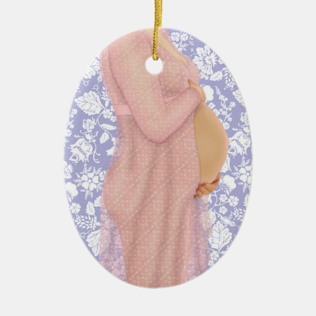 Expectant Dreams - Customize Ceramic Ornament (Front)