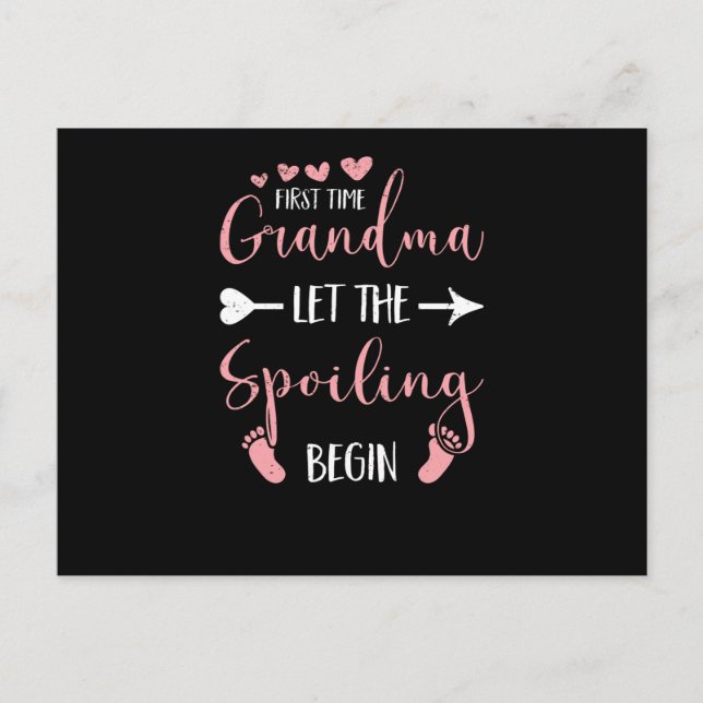 Expectant Grandma Arrow Grandparents Greatest Omi Postcard (Front)