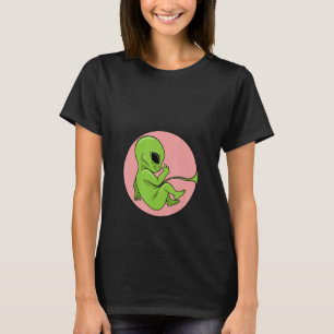 Expectant Mama Fetus Embryo Baby Alien Pregnant T-Shirt