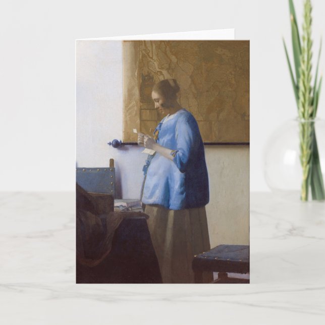 Expectant Mother Reading a Letter Card (Front)