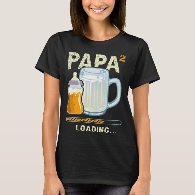 Expectant Papa papa to be future papa 2nd Grandchi T-Shirt (Front)