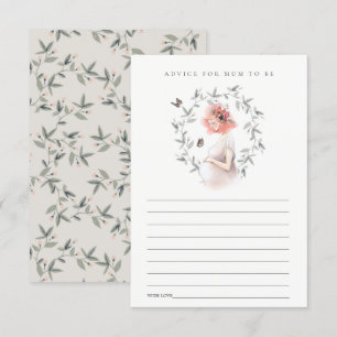 Expectant Women Foliage Advice for Mum Baby Shower Enclosure Card