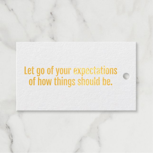Expectations Foil Gift Tag (Front (Horizontal))