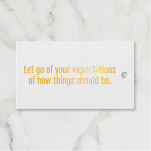 Expectations Foil Gift Tag