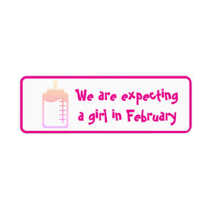 Expecting a girl in Feb stickers by dalDesignNZ