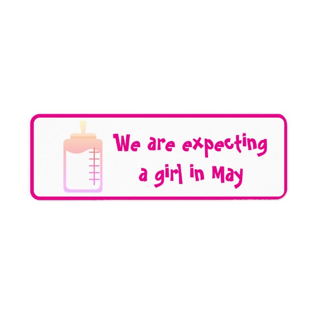Expecting a girl in May stickers by dalDesignNZ (Front)