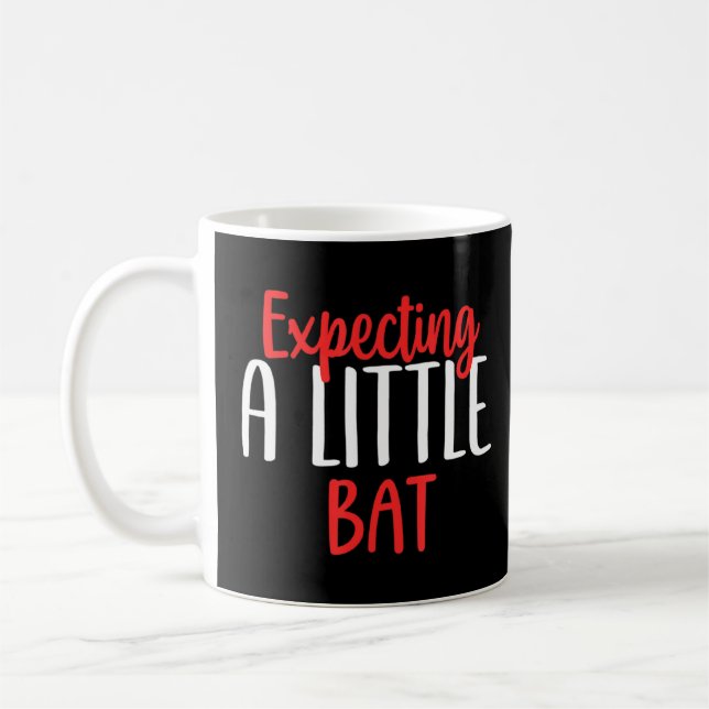 Expecting A Little Bat  Pregnancy New Mom  Coffee Mug (Left)