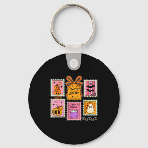 Expecting A Little Boo Cute Ghost Pumpkin Bat Anno Keychain