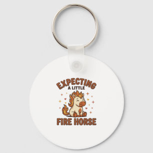 Expecting A Little Fire Horse Vintage Baby Shirt_1 Keychain