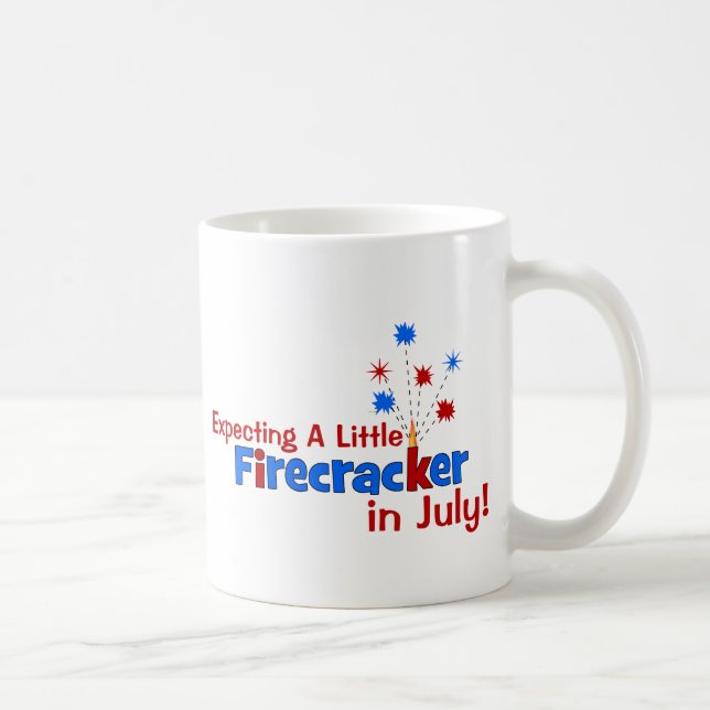 Expecting A Little Firecracker in July Coffee Mug (Right)