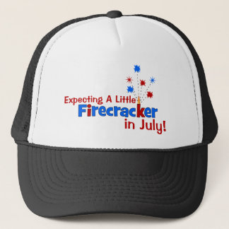Expecting A Little Firecracker in July Trucker Hat