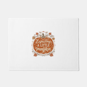 Expecting A Little Pumpkin Fall Pregnancy Shirt_1 Doormat