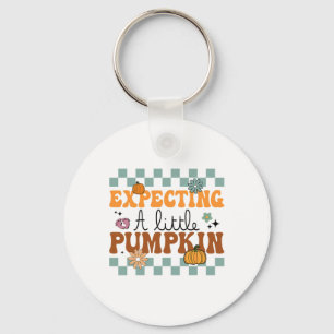 Expecting A Little Pumpkin Halloween Pregnancy Ann Keychain