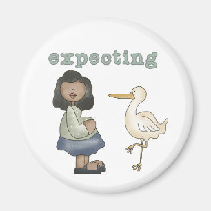Expecting - African American Mom to Be and Stork Magnet