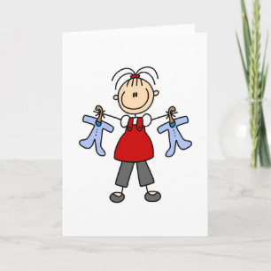 Expecting Baby Stick Figure Card