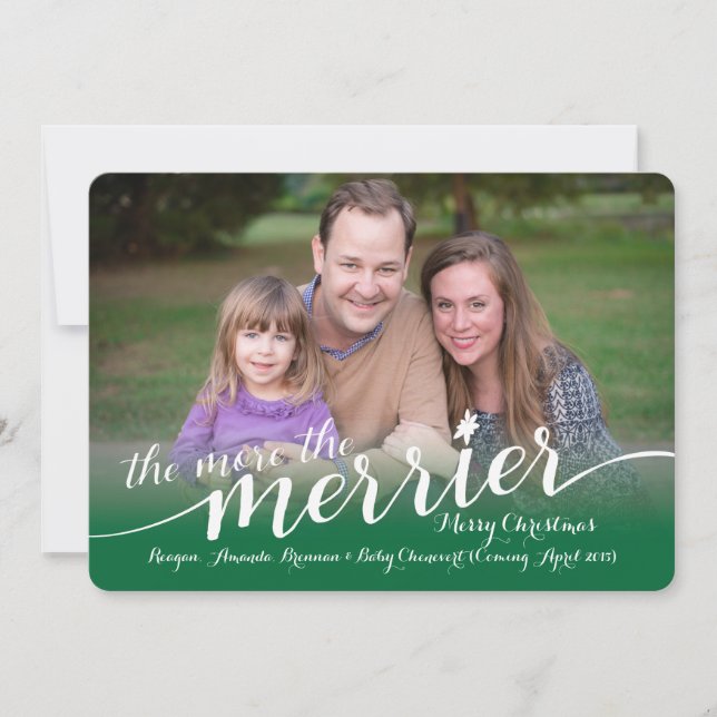 Expecting Christmas Card with Photos (Front)