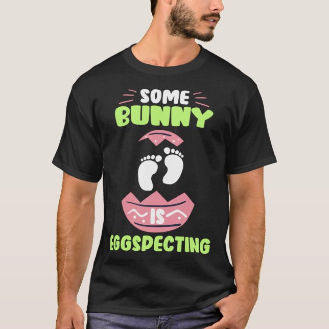 Expecting Parents Easter Bunny Easter Egg specting T-Shirt (Front)