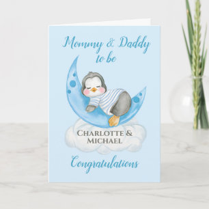 Expecting Parents Mommy & Daddy To Be Blue Card