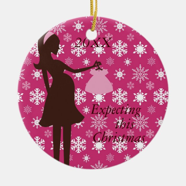 Expecting This Christmas Pregnancy Ornament (Front)
