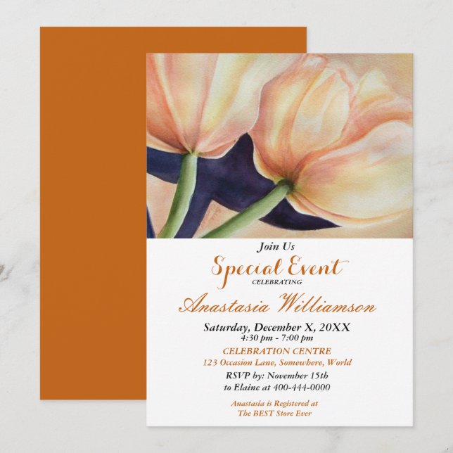 EXPECTING TWINS PARTY EVENT INVITE (Front/Back)