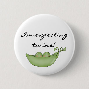 Expecting Twins - Peas in a Pod 2 Inch Round Button