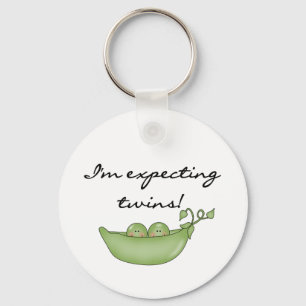 Expecting Twins - Peas in a Pod Keychain