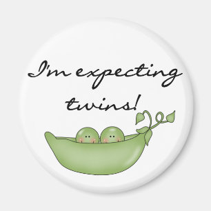 Expecting Twins - Peas in a Pod Magnet