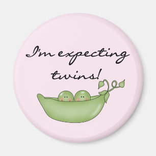 Expecting Twins - Peas in a Pod Magnet