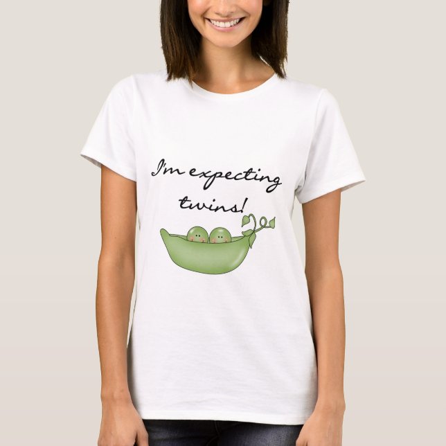 Expecting Twins - Peas in a Pod T-Shirt (Front)