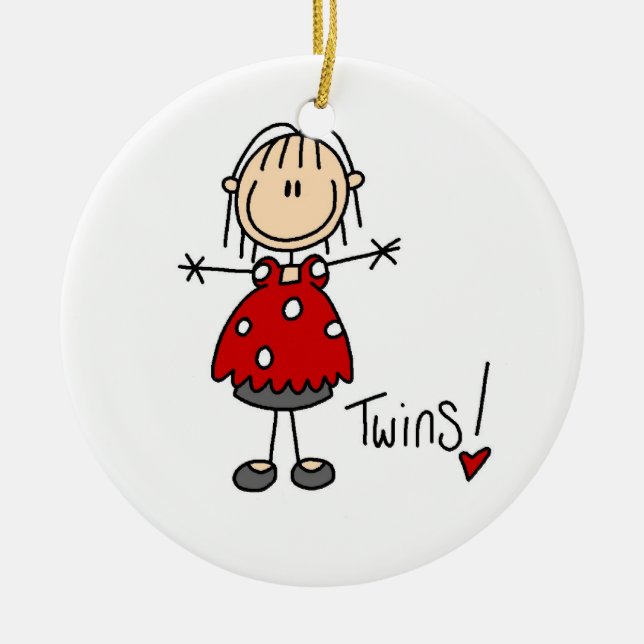 Expecting Twins T-shirts and Gifts Ceramic Ornament (Front)