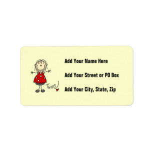 Expecting Twins T-shirts and Gifts Label