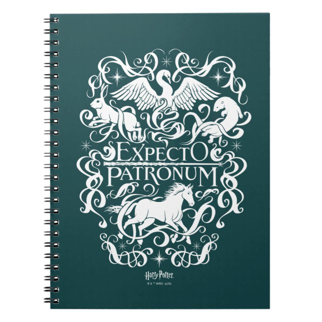 Expecto Patronum Filigree Graphic Notebook (Front)