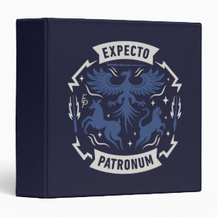Expecto Patronum Vintage Silhouette Graphic Binder