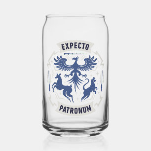 Expecto Patronum Vintage Silhouette Graphic Can Glass