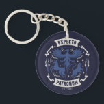 Expecto Patronum Vintage Silhouette Graphic Keychain<br><div class="desc">Channel the power of light with this bold Expecto Patronum design, inspired by one of the most iconic spells in the wizarding world. Featuring a striking crest-style composition with majestic Patronus forms, lightning bolt accents, feathers, and sparkling magical details, this artwork captures the strength and protection embodied by the Patronus...</div>