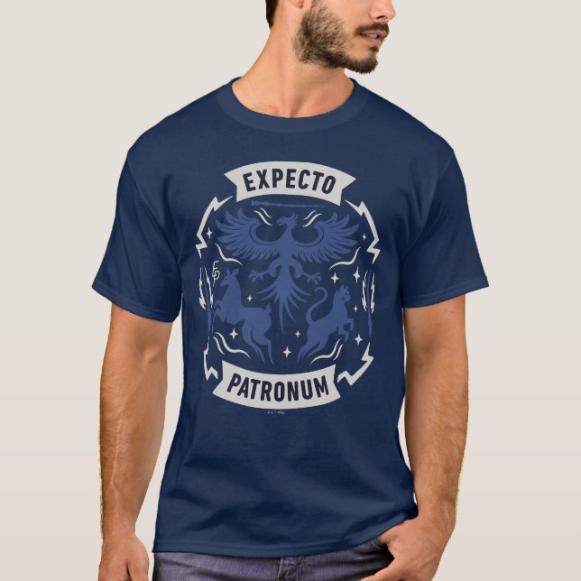 Expecto Patronum Vintage Silhouette Graphic T-Shirt (Front)