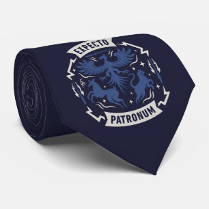 Expecto Patronum Vintage Silhouette Graphic Tie