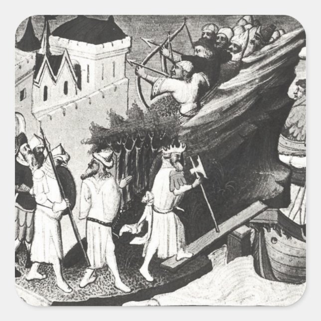 Expedition against the Island of Cipangu Square Sticker (Front)